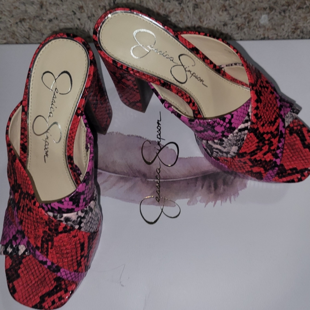 Jessica simpson snakeskin heels